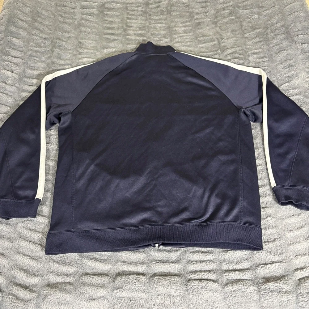 Umbro Mens XL Navy Blue White Colorblock Full Zip Track Jacket Soccer AR099